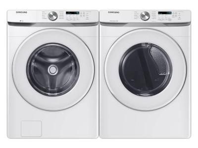 27" Samsung 5.2 Cu.Ft. Front Load Washer And 7.5 cu.ft. Electric Dryer - WF45T6000AW-DVE45T6005W