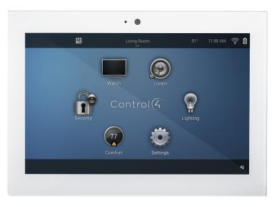 Control4 T3 Series 7 Inch In-Wall Touch Screen In Gloss White - C4-WALL7-WH