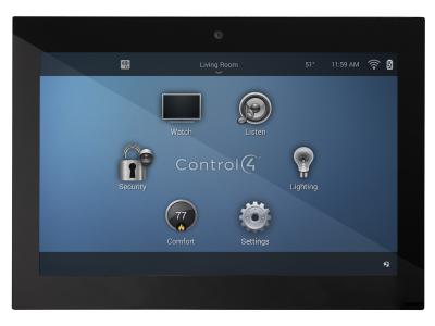 Control4 T3 Series 7 Inch In-Wall Touch Screen In Black - C4-WALL7-BL