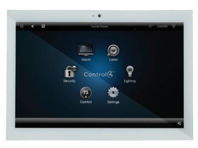 Control4 T3 Series 10 Inch In-Wall Touch Screen In Gloss White - C4-WALL10-WH