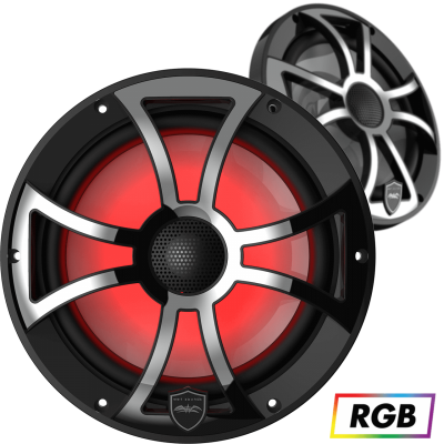  Wet Sound High Output Component 8 Inch Marine Coaxial Speakers - REVO8 XSBSS