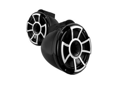 Wet Sound Revolution Series 10 Inch Black Tower Speaker With X Mount Kit - REV10BX