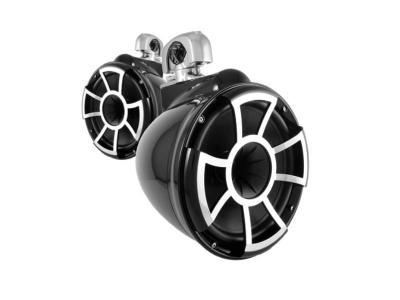  Wet Sound Revolution Series 10 Inch Black Tower Speaker With TC3 Swivel Clamps - REV10BSC