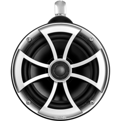  Wet Sound Icon Series 8 Inch Black Tower Speaker With TC3 Fixed Clamps - ICON8BFC