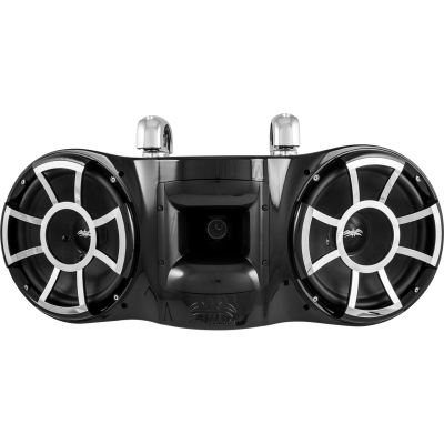  Wet Sound Revolution Series Dual 10 Inch  Black Tower Speaker With TC3 Swivel Clamps - REV410BSC