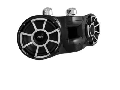  Wet Sound Revolution Series Dual 10 Inch  Black Tower Speaker With TC3 Swivel Clamps - REV410BSC