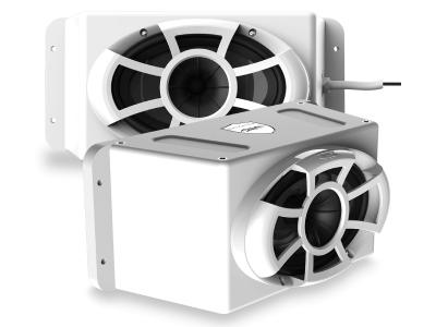 Wet Sound Revolution Series 5x7 HLCD With Surface Mountable Roto-mold Speaker Enclosure In White - REV5X7 SMW