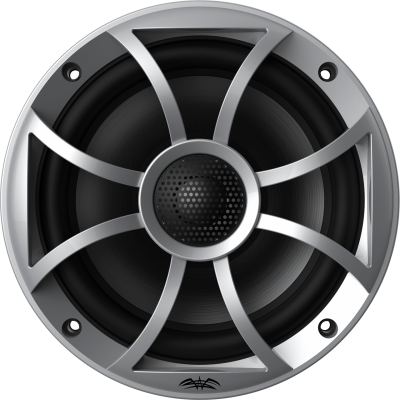  Wet Sound High Output Component Style 6.5 Inch Marine Coaxial Speakers With Silver Grille - RECON6 SRGB