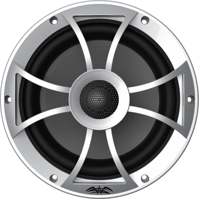 Wet Sound High Output Component Style 8 Inch Marine Coaxial Speakers With Silver Grille - RECON8 SRGB