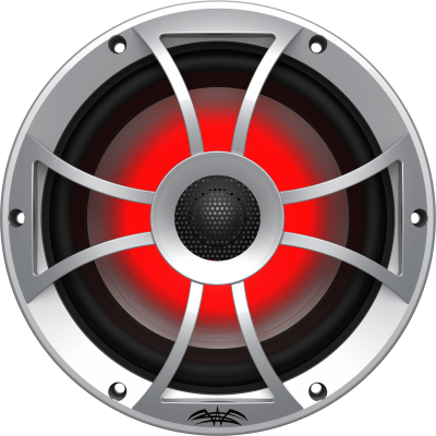 Wet Sound High Output Component Style 8 Inch Marine Coaxial Speakers With Silver Grille - RECON8 SRGB