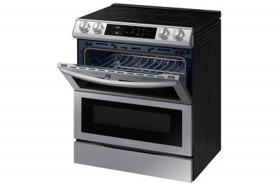 30" Samsung 6.3 Cu. Ft. Dual Door Induction Range With Wi-Fi And Air Fry - NE63T8951SS