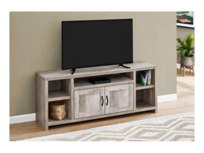 Monarch 60 Inch Reclaimed Wood Look TV Stand in Taupe - I 2742