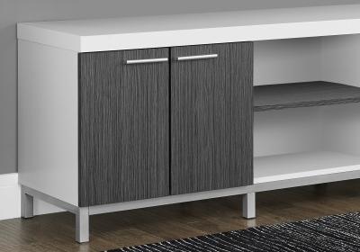 Monarch 60 Inch TV Stand in White/Grey - I 2591