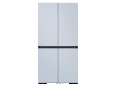 36" Samsung 29 Cu. Ft. Bespoke 4-Door Flex French Door Refrigerators With Sky Blue Matte Glass Panel - F-RF29A9674848