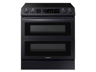 30" Samsung 6.3 Cu. Ft. Electric Range With Flex Duo And Air Fry In Black Stainless Steel - NE63T8751SG/AC