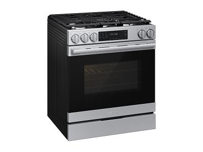 30" Samsung 80 Series 30 in. 6 cu ft. Stainless Steel Gas Slide-in Range with True Convection - NSG80H60SRAA