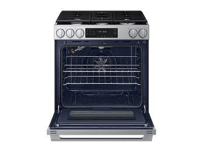 30" Samsung 80 Series 30 in. 6 cu ft. Stainless Steel Gas Slide-in Range with True Convection - NSG80H60SRAA