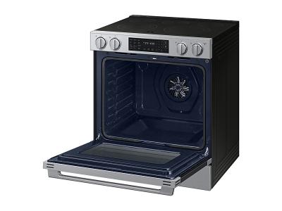 30" Samsung 6.3 Cu. Ft. Electric Slide-In Range True Convection with Air Fry Max - NSE80H63SRAC