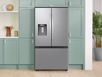 36" Samsung Bespoke AI 3-Door French Door Refrigerator  - RF27CG5B30SRAA