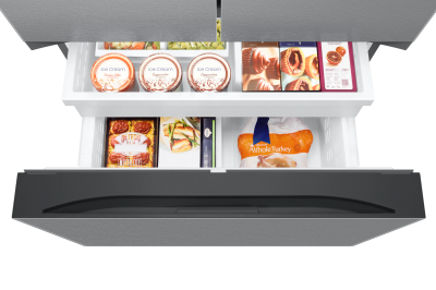36" Samsung Bespoke AI 3-Door French Door Refrigerator  - RF27CG5B30SRAA