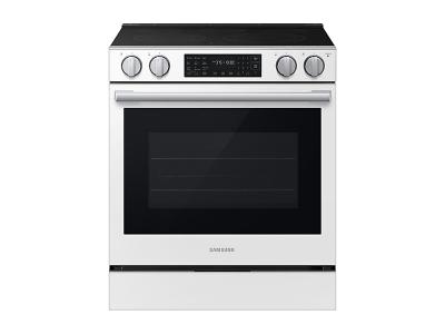 30" Samsung 6.3 Cu.Ft Electric Slide-In True Convection with Air Fry Max | Air Sous Vide - NSE80H63SWAC
