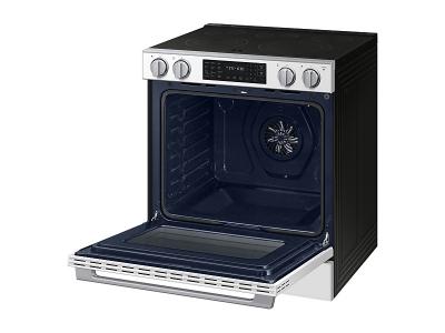 30" Samsung 6.3 Cu.Ft Electric Slide-In True Convection with Air Fry Max | Air Sous Vide - NSE80H63SWAC