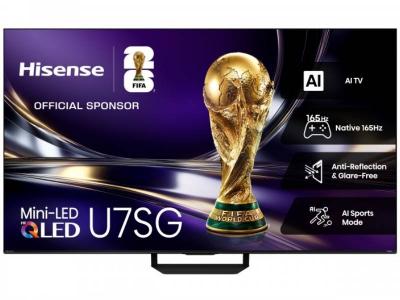 55" Hisense Hi-QLED Mini-LED AI TV 165Hz Google TV - 55U7SG