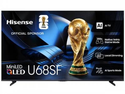 55" Hisense Hi-QLED Mini-LED AI TV 144Hz Fire TV - 55U68SF