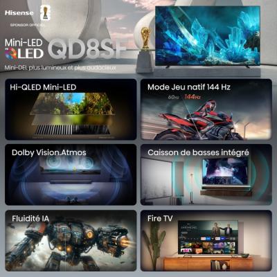 100" Hisense Hi-QLED Mini-LED AI TV 144Hz Fire TV - 100QD8SF