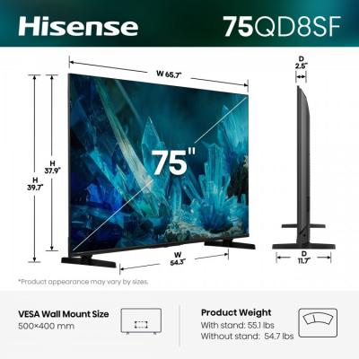 75" Hisense Hi-QLED Mini-LED AI TV 144Hz Fire TV - 75QD8SF
