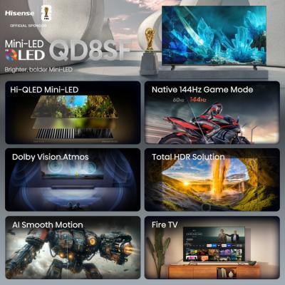55 Hisense Hi-QLED Mini-LED AI TV 144Hz Fire TV - 55QD8SF