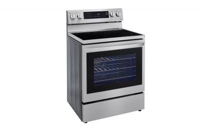 30" LG 6.3 Cu. Ft. Air Fry InstaView ThinQ Electric Range In Smudge Resistant Stainless Steel - LREL6325F