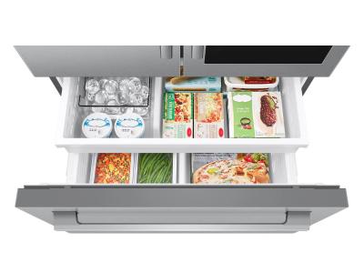 Samsung 29 Cu. Ft. Bespoke AI 3-Door French Door Refrigerator with AutoView and Zero Clearance Fit in Stainless Steel - RF80H30CERAA