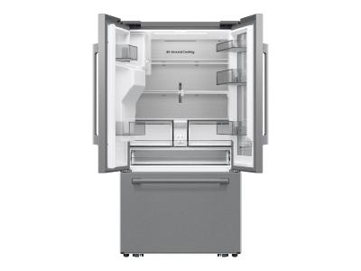 Samsung 29 Cu. Ft. Bespoke AI 3-Door French Door Refrigerator with AutoView and Zero Clearance Fit in Stainless Steel - RF80H30CERAA