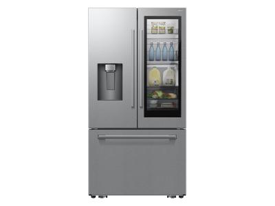 Samsung 29 Cu. Ft. Bespoke AI 3-Door French Door Refrigerator with AutoView and Zero Clearance Fit in Stainless Steel - RF80H30CERAA
