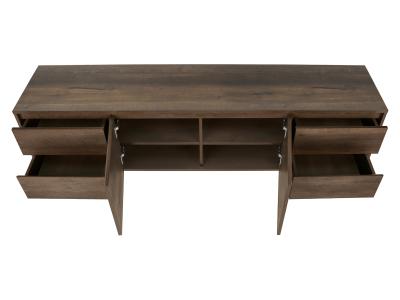 Monarch 72"L Dark Brown Wood-Look with Storage - I2718