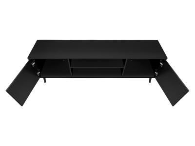 Monarch 72"L Black with 2 Wood-Look Doors - I2781