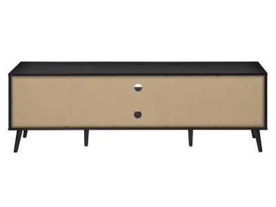 Monarch 72"L Black with 2 Wood-Look Doors - I2781