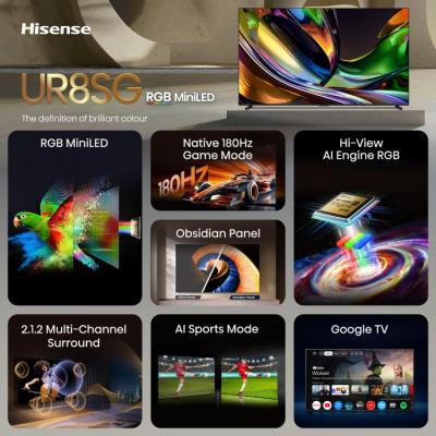 75" Hisense 75UR8SG RGB MiniLED AI Google TV